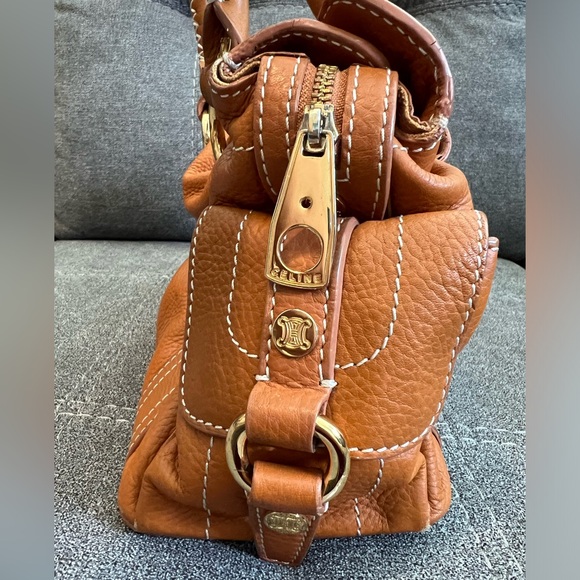 Authentic Celine Brown Leather Bag - Picture 2 of 9